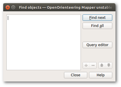 Find objects dialog