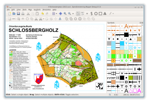 An orienteering map in OO Mapper 0.5.0