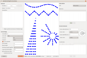 Line symbol dash grouping