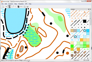 Imaginary orienteering map